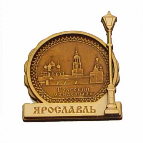 Магнит из бересты фонарь "Толгский монастырь" Ярославль