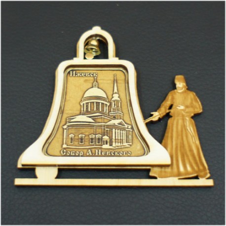 Магнитное укр. монах с колоколом"Собор Александра Невского"