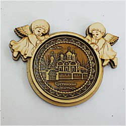 Магнит из бересты ангелы "Сретенский монастырь". Москва