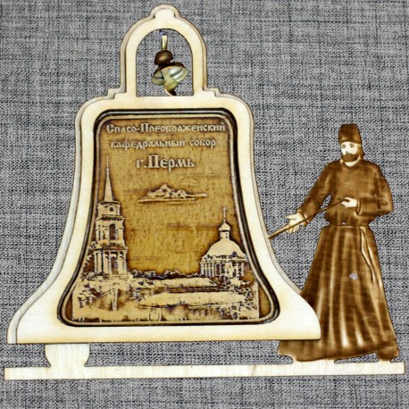 Магнитное укр. монах с колоколом "Спасо-Преображенский собор"
