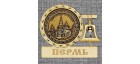 Магнит из бересты с колоколом "Храм Вознесения Господня". Пермь