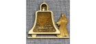 Магнит из бересты монашка с колоколом "Борисоглебский женский монастырь "Аносина Пустынь