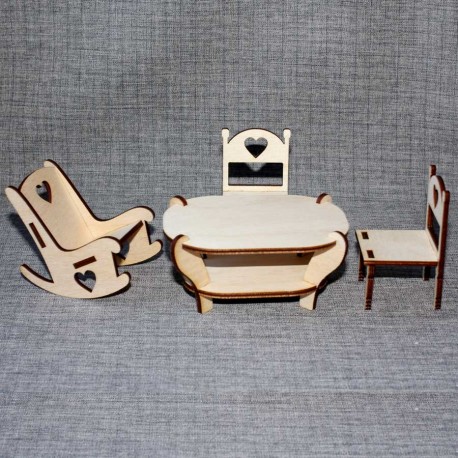  Набор (стол, 2стула, кресло-качалка)