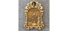 Магнит из бересты арка с колокольчиком "Николо-Угрешский монастырь+монах". Москва