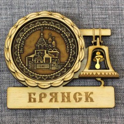 Магнит из бересты с колоколом"Петро-Павловский женский монастырь