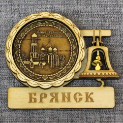 Магнит из бересты с колоколом"Собор Троицы Живоначальной