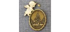 Магнит из бересты ангел с колокольчиком"Ц-вь иконы Казанской Б М " Ком-ск-на-Амуре