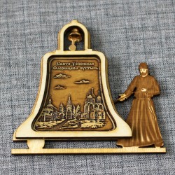 Магнит из бересты монашка с колокольчиком"Свято-Успенская Флорищева пустынь" 