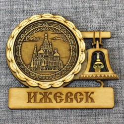 Магнит из бересты с колоколом "Свято-Михайловский собор"