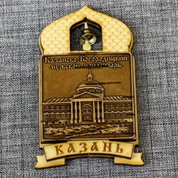 Магнит из бересты купол "Казанско-Богородицкий мужской монастырь"