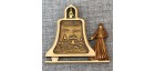 Магнит из бересты монах с колоколом Вознесенский Печерский монастырь" Н-Новгород