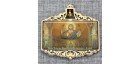 Магнит со смолой прямоугольный с колокольчиком "Иисус Храм Покрова Пресвятой Богородицы в Ясеневе" Москва