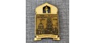 Магнит из бересты купол с колокольчиком "Собор Казанской иконы Божией Матери" Малоярославец
