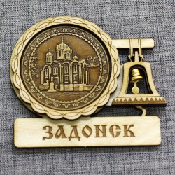 Магнит из бересты с колоколом "Задонский Рождество-Богородицкий монастырь"