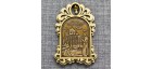 Магнит из бересты арка с колокольчиком "Задонский Рождество-Богородицкий монастырь+монах" Задонск