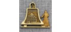 Магнит из бересты монах с колокольчиком "Задонский Рождество-Богородицкий монастырь" Задонск