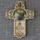 Магнит из смолы крест с кол-ком "Царская семья" Ганина Яма