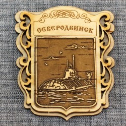 Магнит из бересты "Подводная лодка" Северодвинск
