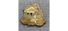 Магнит из бересты резной с золотом "Барельеф Рязанского кремля" Рязань