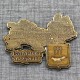 Магнит из бересты резной c золотом "Карта" Саранск