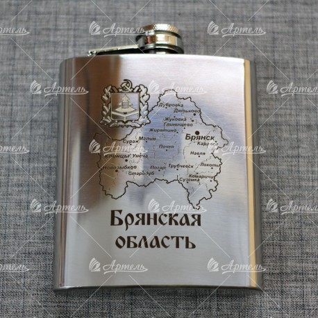 Фляжка "Карта Брянской области" Брянск