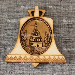 Магнит из бересты колокол "Серафимо-Алексеевская церковь"