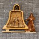 Магнит из бересты монах с колоколом "Успенский собор.Ачаирский мона