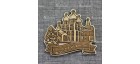 Магнит из бересты резной с золотом "Высоцкий мужской монастырь Собор" Серпухов