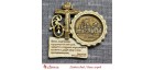 Магнит из бересты крест с кол-м с мол-вой "Св.Н.С."Три собора"Дивеевский монастырь