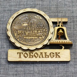 Магнит из бересты с колоколом "Тобольский Кремль"