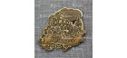 Магнит из бересты резной с золотом барельеф "Покровский монастырь" Суздаль