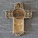 Магнит из бересты  крест с колокольчиком "Св.Н.С."Оптина пустынь