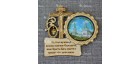 Магнит из смолы круг.крест с к-м с м-вой" "Свято-Троицкое Архиерейское подворье" Алапаевск