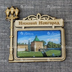 Магнит со смолой прям фонарь "Кремль" Н-Новгород