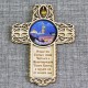Магнит со смолой крест с молитвой "Огради,мя... с кол-ком "Тобольский кремль"
