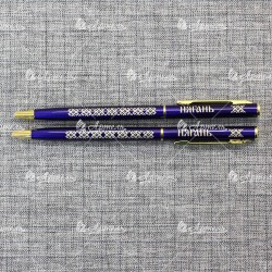 Ручка металлическая синяя "Нягань"