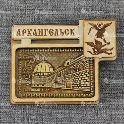 Магнит из бересты герб "Гостиный двор" Архангельск