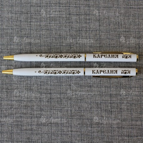 Ручка металлическая белая "Карелия"