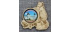 Магнит со смолой медведь "Гостиный двор" Тобольск