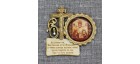 Магнит со смолой круг крест с кол-м с мол-й Величаем "Николай Чудотворец"