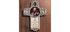 Магнит со смолой крест с колокольчиком "Николай II Храм на Крови" Екатеринбург
