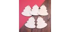 Деревянный набор подвесок в форме елки с отверстием (5 шт)
