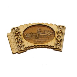 Магнит из бересты гармонь "Ипатьевский монастырь" Кострома