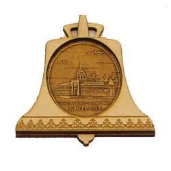 Магнит из бересты колокол "Ипатьевский монастырь" Кострома