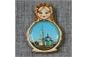 Магнит со смолой матрешка "Храм прп С Радонежского" с Дмитрова гора