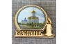 Магнит со смолой круг фонарь+свеча "Свято-Успенский Зилантов женский монастырь" Казань