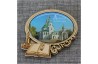 Магнит со смолой овал книга+свеча "Данилов монастырь" Москва