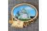 Магнит со смолой овал книга+свеча "Ново-Тихвинский женский монастырь" Вид 2 Екатеринбург