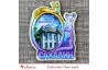 Магнит со смолой овал Куница " Сахалинский областной художественный музей " Сахалин