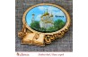 Магнит со смолой овал книга+свеча "Собор Троицы Живоначальной" Брянск